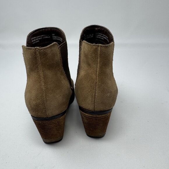 BORN Heeled Boots Womens 6 Brown Suede Leather Comfort Western Boho - Picture 5 of 10